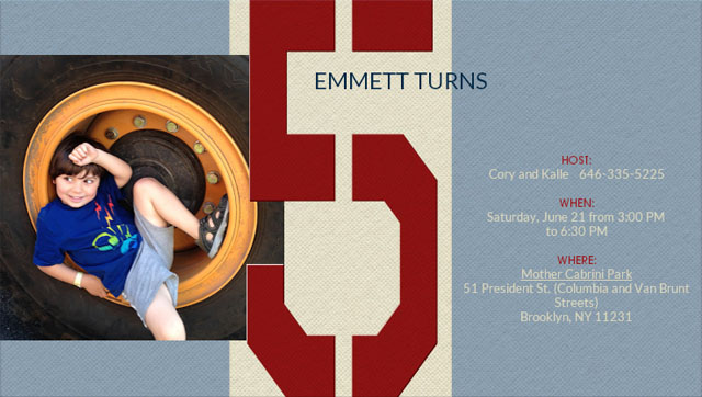 Emmett's Fifth Birthday Celebration