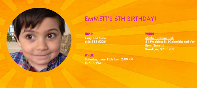 Emmett's Sixth Birthday Celebration