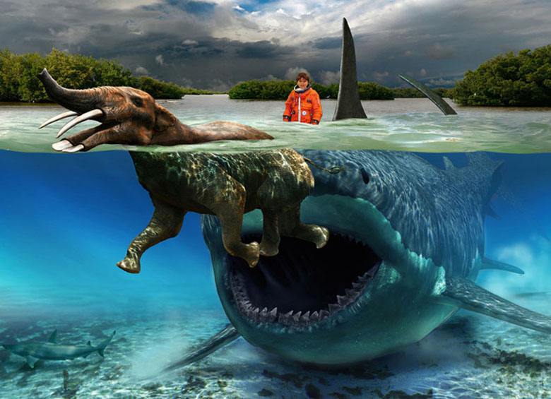 megalodon shark vs dinosaur